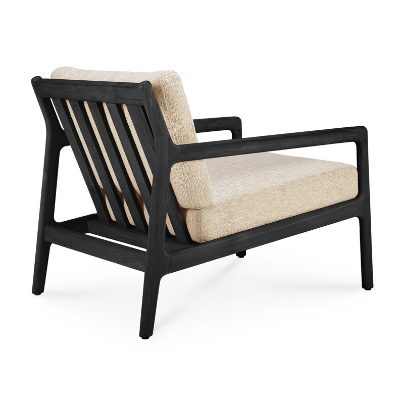 Jack Outdoor Teak Lounge Chair, Teak Black/Natural