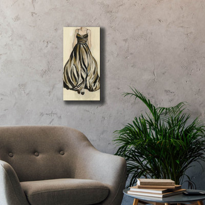  «Evening Gown 3 C» par Silvia Vassileva, art mural sur toile, 12 po x 24 po
