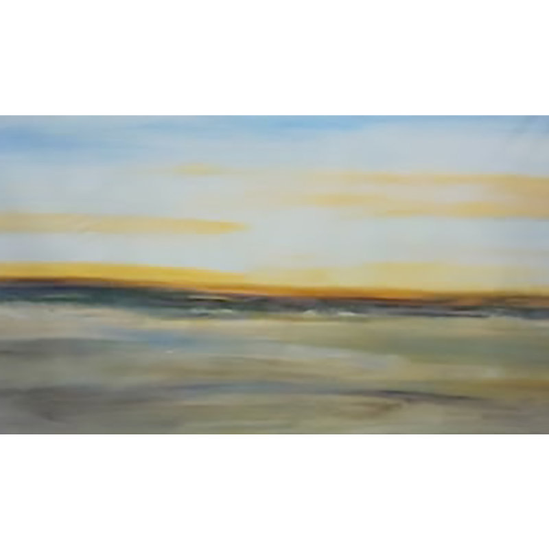 Yellow Seascape Painting by Joyce Creiger, Wrapped Canvas