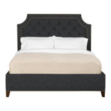 Audrey/Asher Queen Tufted Upholstered Low Profile Panel Bed
