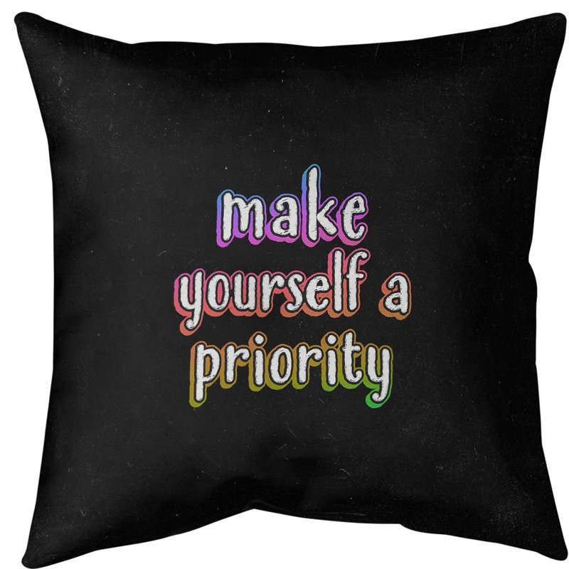 Coussin de sol « self », H 36 po x l 36 po, Arc-en-ciel