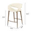 Sandine - Tabouret de comptoir - Pelle double avec pieds en acier noyer-104621391