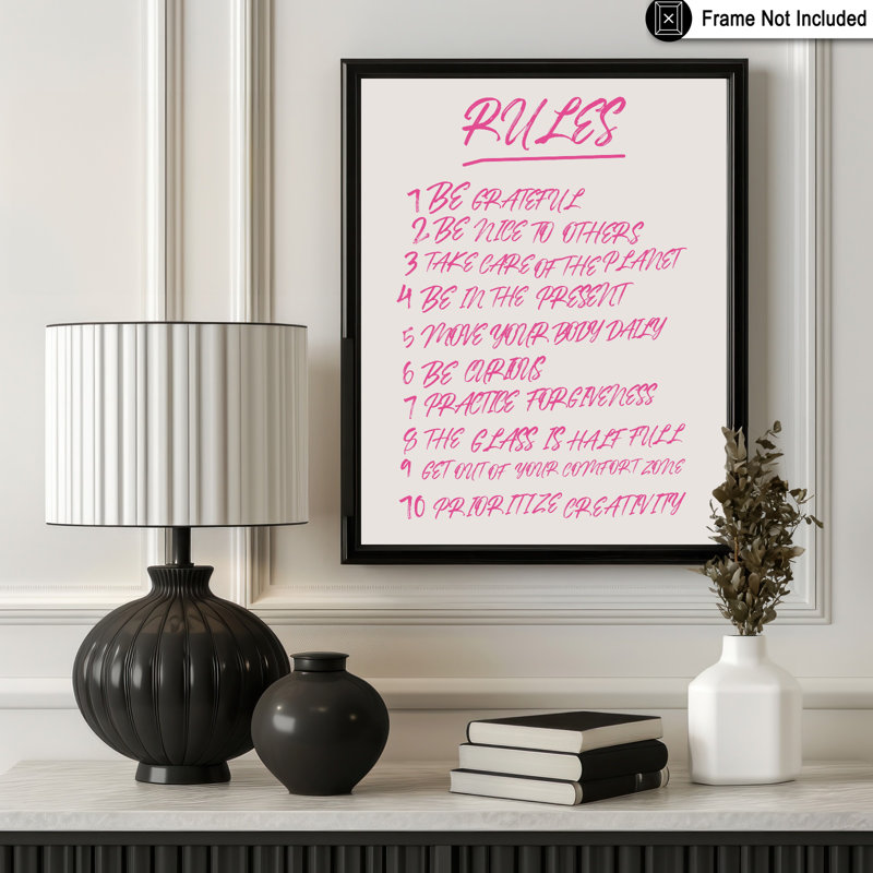 Rules No1, Unframed, Poster, 11"H x 14"W