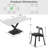 7-Piece Modern Rectangular Sintered Stone Dining Table Set With 6 Faux Leather Chairs-116240328-116240329