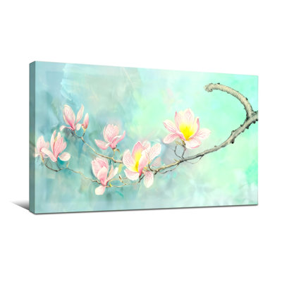 Plants &Flowers Magnolia Flowers On Branch Art