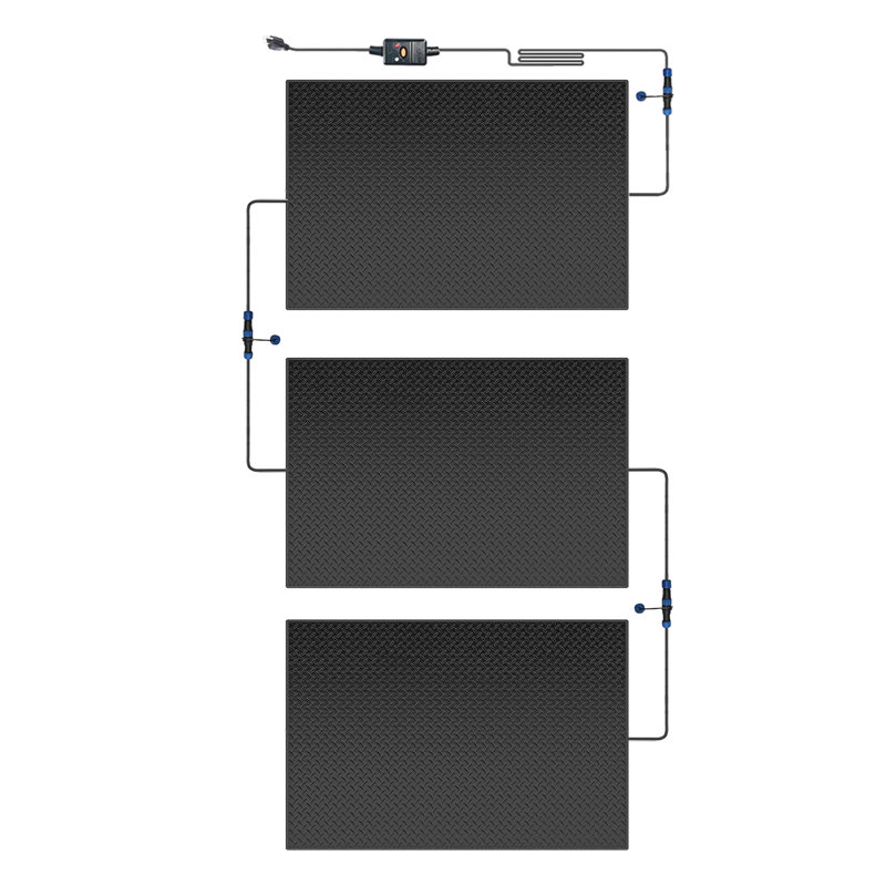 Tapis chauffants chauffants pour la neige, 3 pièces, pour l'extérieur, Rectangle 1 pi 8 po x 2 pi 6 po
