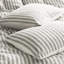 Ensemble de couette gris 3 pièces pour lit Queen, mélange coton-lin-rayonne, confort toutes saisons, design soigné, tissu naturel doux, respirant et lavable à la machine à rayures