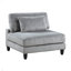 Ensemble de canapé modulaire 6 pièces 6 pièces 2X Fauteuils sans accoudoirs 2X Sièges d'angle 2X Repose-pieds Coussins