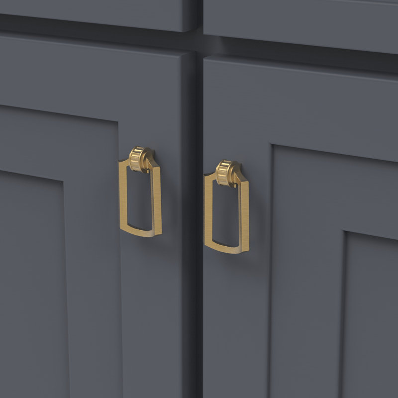 Bijou Astoria Collection Ring Pull - 3-1/8 " x 1-3/4 " Cabinet Pull - Traditional Hardware for Drawers & Cabinets