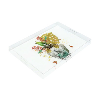 Monkey Large Jungle Acrylic Rectangle Decorative Tray