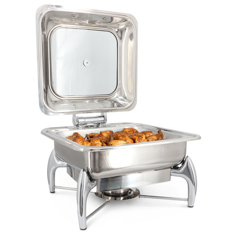 Latitude Run® 6 Litre Stainless Steel Rectangle Professional Chafing Dish/Food Warmer/Buffet Serving Dish