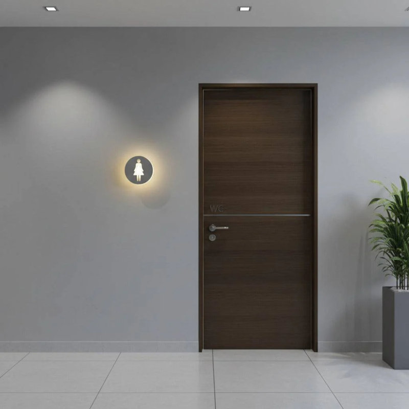 UltraBeam 4 Watt Round Illuminated Ladies Toilet Sign