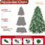 Arbre de Noël 7,5 pi avec embouts en PE + PVC de 2908 - Arbre unique avec des branches à charnières, un assemblage facile, un support en métal stable, un décor des Fêtes accrocheur-1312336316