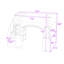 Lit mezzanine double en bois avec escalier de rangement et bureau-2027012659