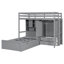 Lit superposé avec tiroirs, garde-robe, tablettes de rangement et lit hydraulique-1431110042