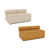 Similicuir beige / orange