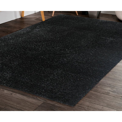 Tapis noir Feather Talisha