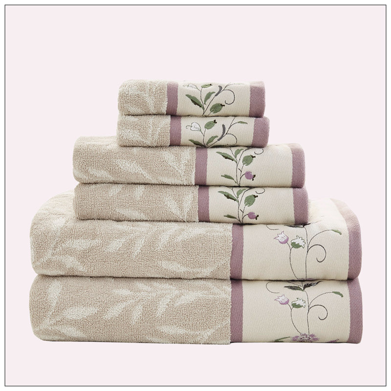 100% Cotton Midweight Jacquard Mulit-Size Set, Purple