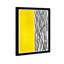 Abstract Yellow Lines - Reproduction d'art graphique encadré