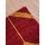 Tapis d'intérieur rectangulaire en laine rouge et or 3 m x 4,2 m, noué à la main, motif géométrique, fait main-2142174100