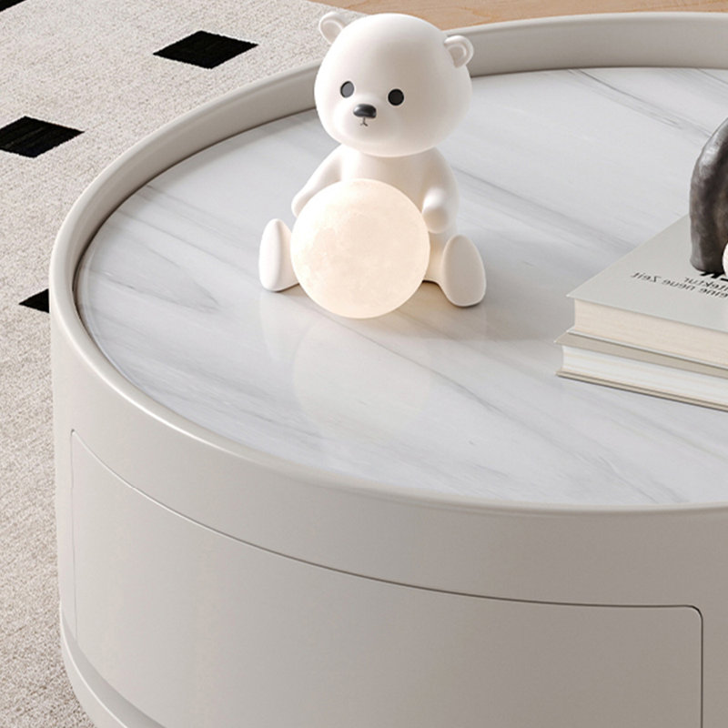 Table de bout rotative de style crème minimaliste