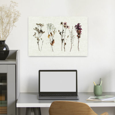 Pressed Flowers For You II Vintage Abstract Nature Architecture Wall Art