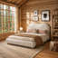 Lit plateforme tapissier avec lattes de bois Issabell-2067229992-2061622126
