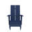 Balasi Indoor/Outdoor Modern 2-Slat Adirondack Style Chair and Footrest-1213503324