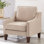 Chaise avec accoudoirs, fauteuil à assise simple avec pieds en bois et fauteuil rembourré en velours