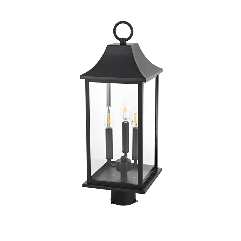 Hanover 8 x 23.5 inch Outdoor Post Light in Black