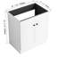 Meuble-lavabo de 30 po au design moderne, contreplaqué, 2 portes à fermeture en douceur, blanc, évier non fourni-281698785-281698791