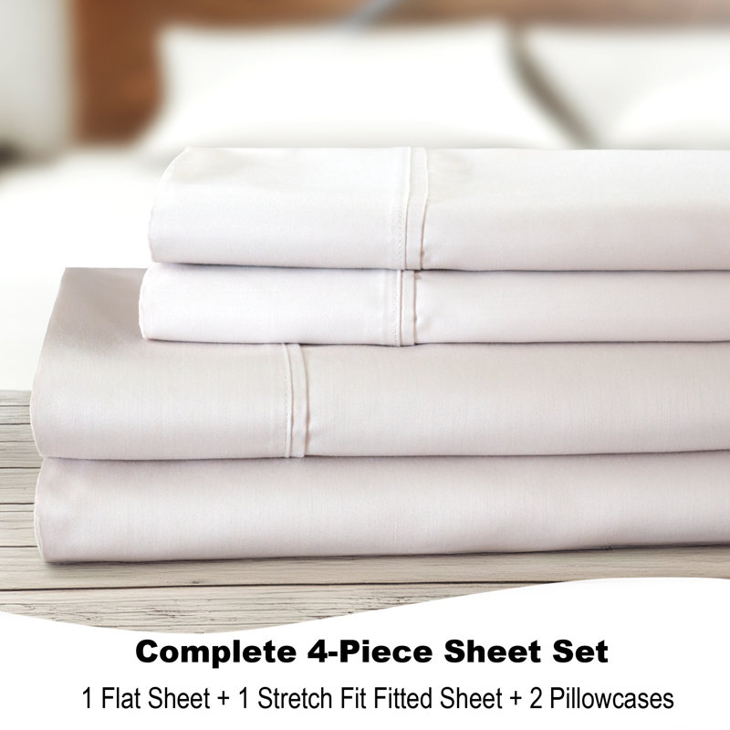 Ensemble de draps 800 fils Bedtite, Très grand, Argent
