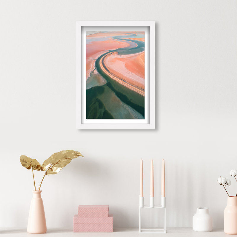 Peach Sand Print by Oliver Gal, 11.5"H x 16.5"W, White Shadowbox