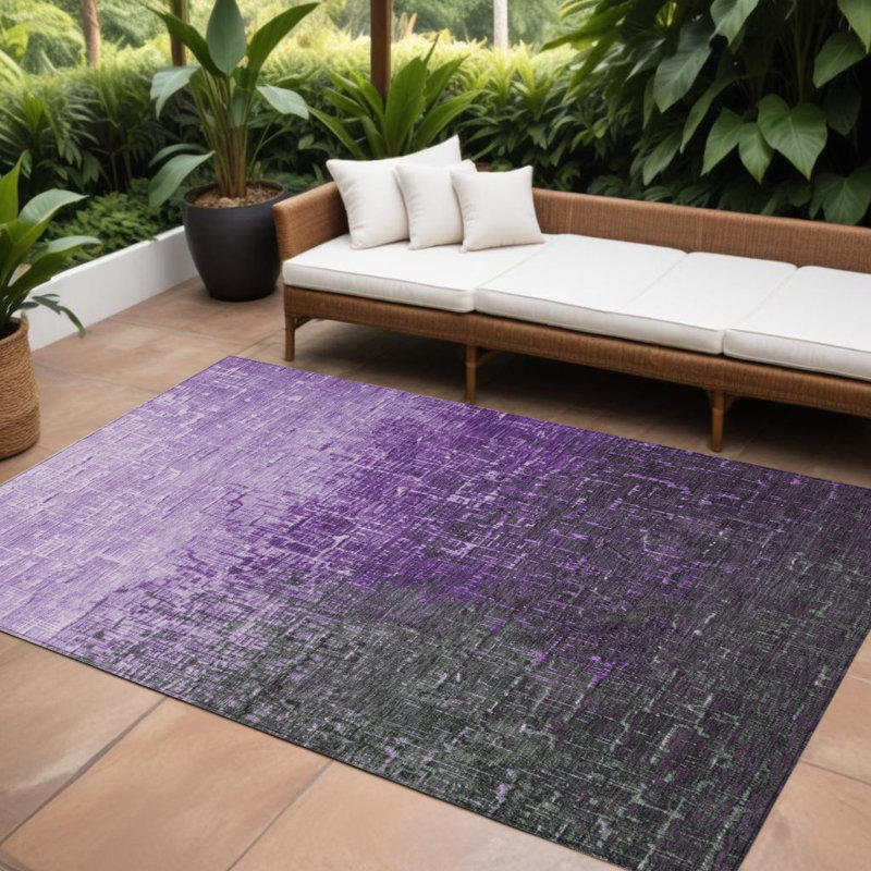 Tapis mauve lavable intérieur / extérieur 8 pi x 10 pi