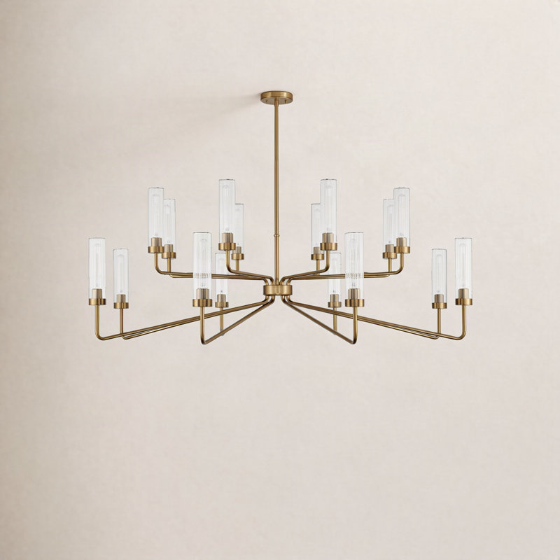 Jonze 16-Light Chandelier, Laiton chaleureux