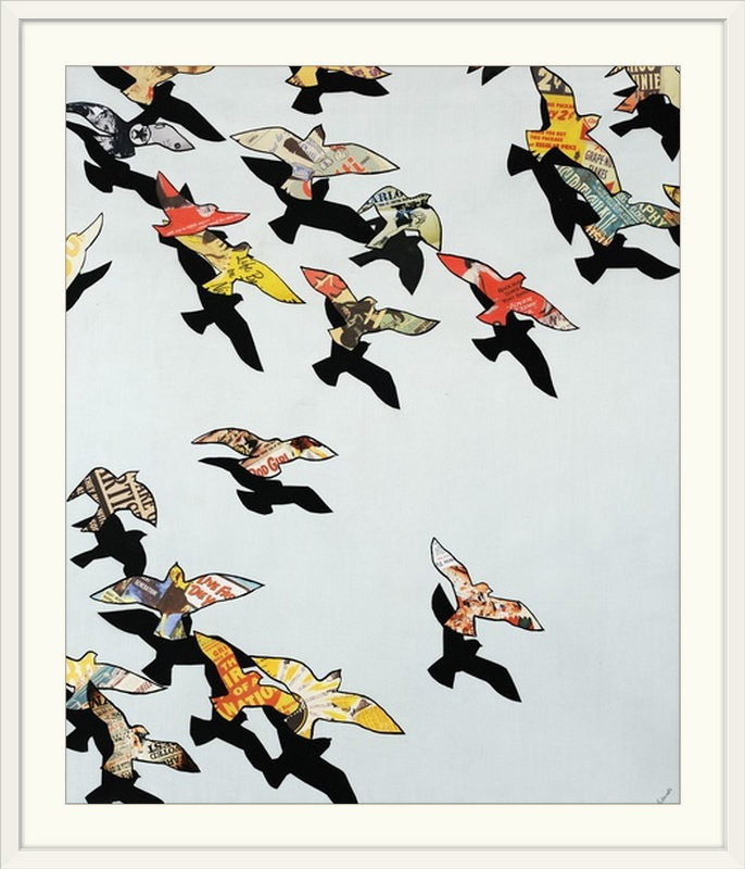 «Retro Flight», impression d'art graphique Angelinamarie, H 30 po x l 24 po x P 1,25 po, Toile