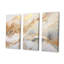 Ensemble de décorations murales géode en pierre beige et doré-107766217-107766219