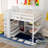 Khansaa Full Loft Bed with Built-in Desk and Storage-106601840