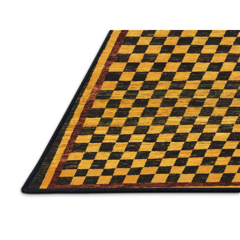 Geometric Indoor Rug, Rectangle 2' x 4'