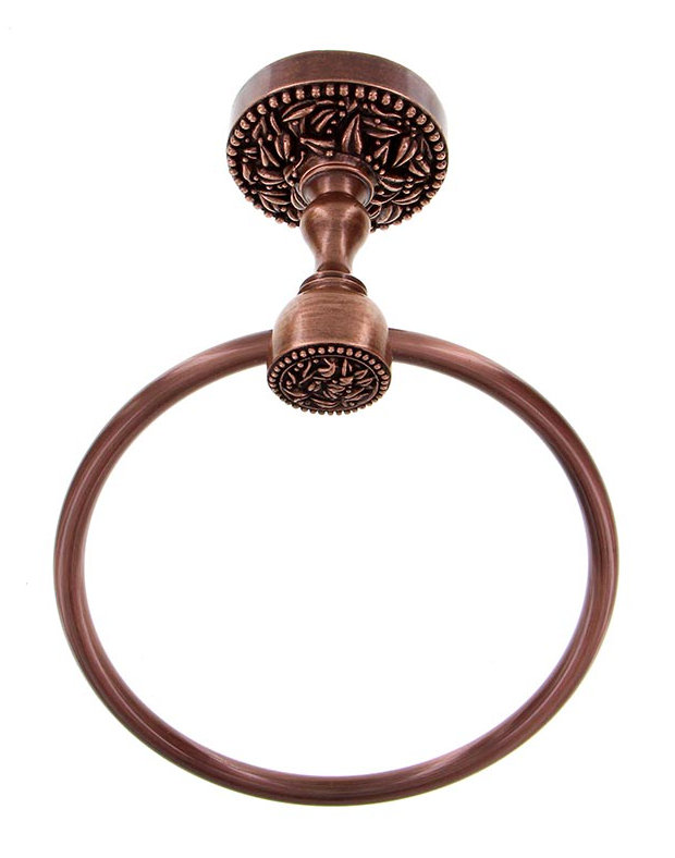 San Michele Towel Ring, Satin Nickel