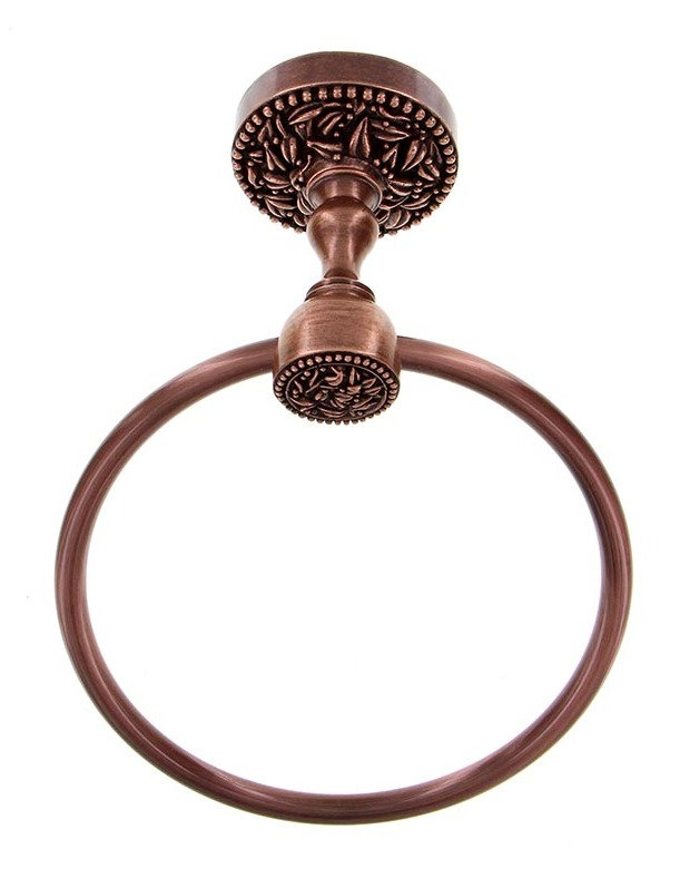 San Michele Towel Ring, Antique Copper