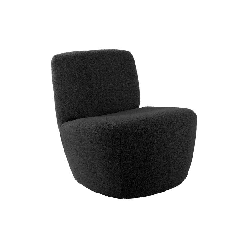 Wood Outdoor Lounge Chair, Black