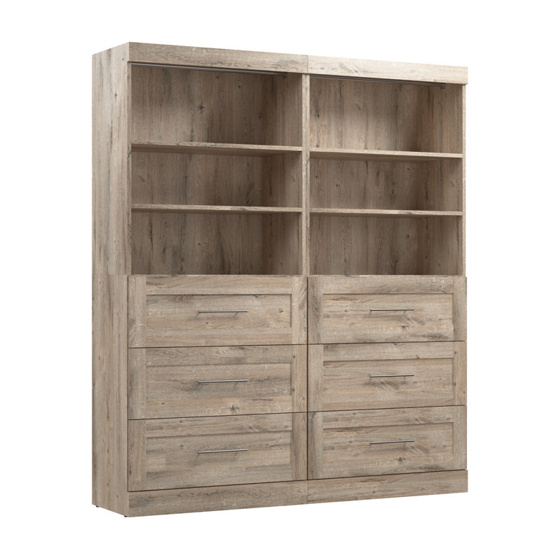 Organisateur de garde-robe l 72 po Arlex, Brun rustique