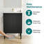 Meuble-lavabo autoportant 24 po (lavabo non inclus) noir-123260343