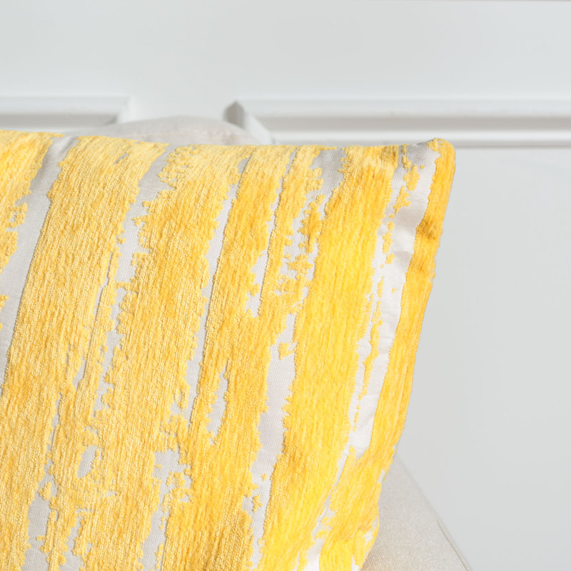 Revell 18" Yellow and White Tie-Dye Square Pillow