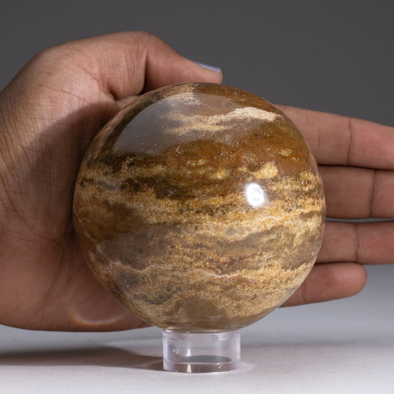 Genuine Polished Ocean Jasper Sphere (1.6 Lbs)