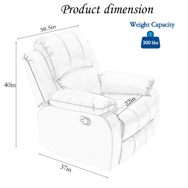 Fauteuil inclinable en cuir Malaki