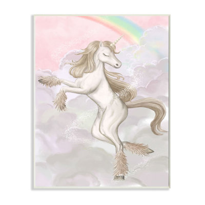 " Glam Unicorn Sparkle Rainbow Pink Cloud Girl Design " by Ziwei Li