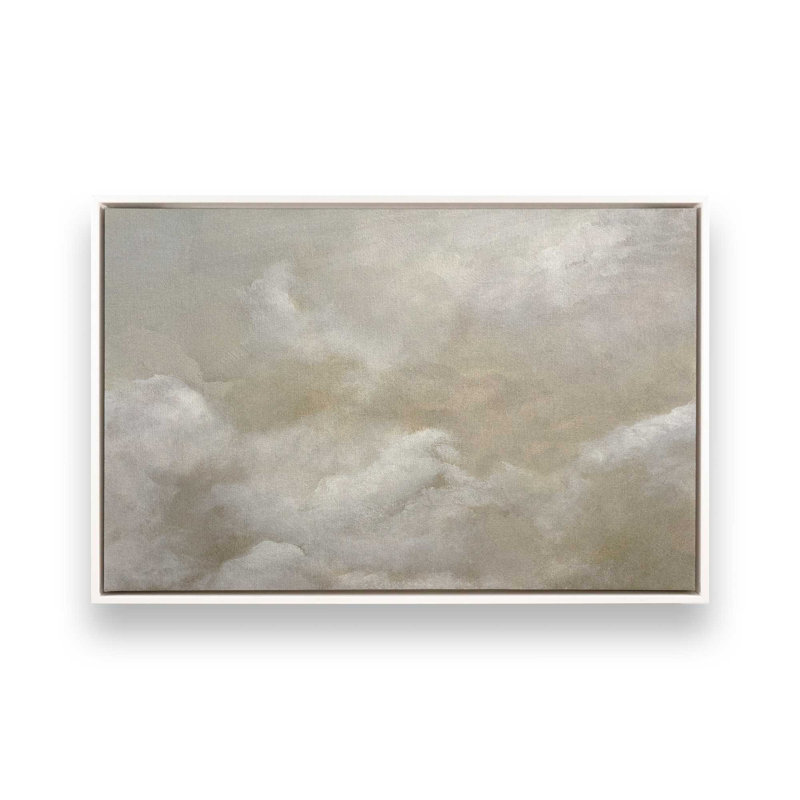 «Clouds Two» par Garima Dhawan, reproduction d'art sur toile, H 30 po x l 40 po, Cadre flottant, Blanc