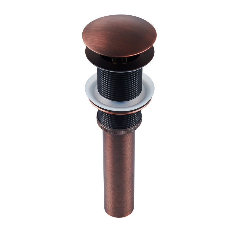 Drain escamotable pour lavabo de salle de bain Mokleba, Bronze frotté à l'huile